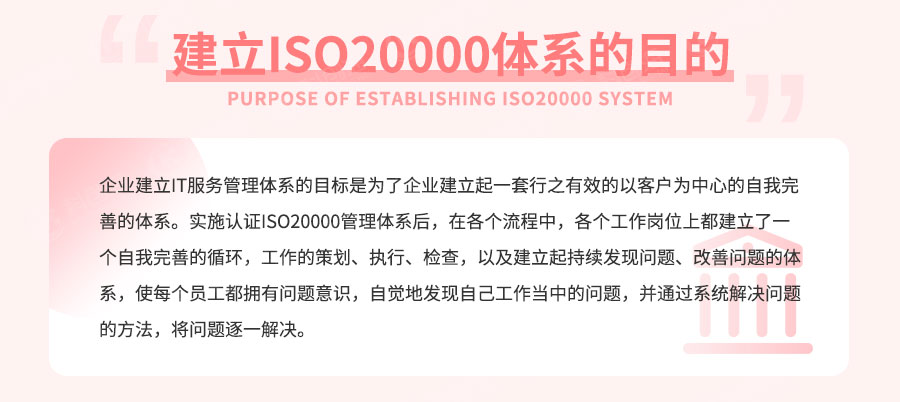 建立ISO20000体系的目的